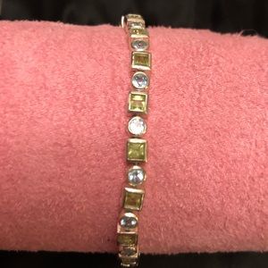 Sterling silver bracelet with semi-precious stones